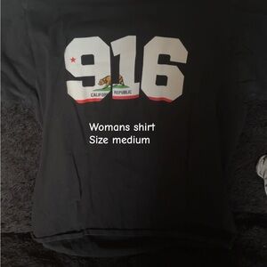 Black '916 California Republic' Graphic Tee